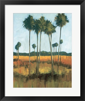 Framed Tall Palms II Print