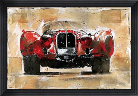 Framed Vintage Red Print
