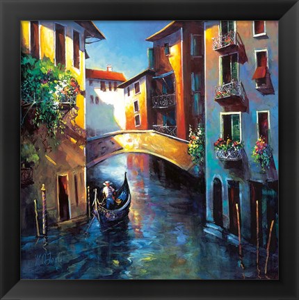 Framed Daybreak in Venice Print