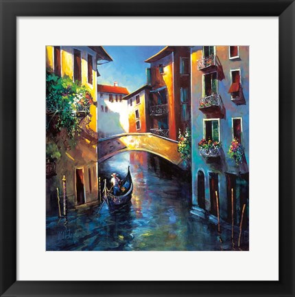 Framed Daybreak in Venice Print