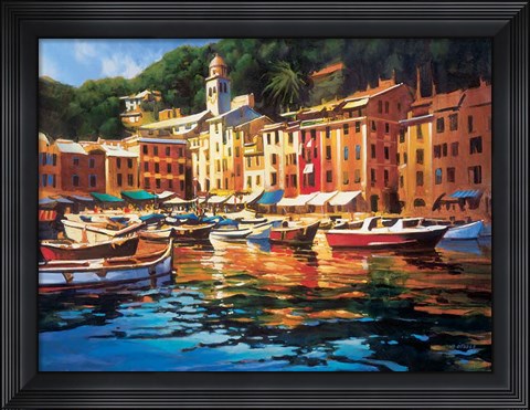 Framed Portofino Colors Print