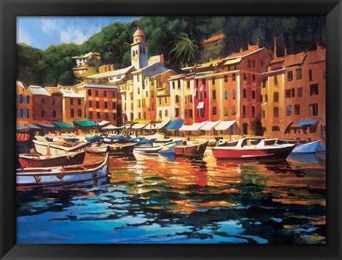 Framed Portofino Colors Print