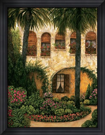 Framed Patio Gerona Print