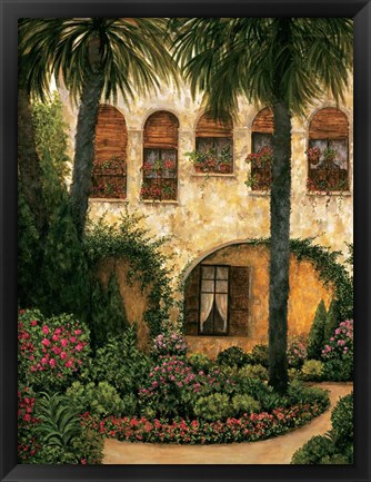 Framed Patio Gerona Print