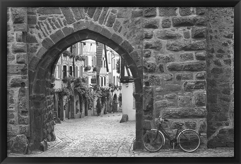 Framed Bicycle of Riquewihr Print