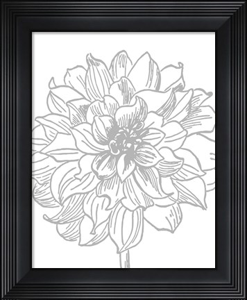 Framed Florette III Print