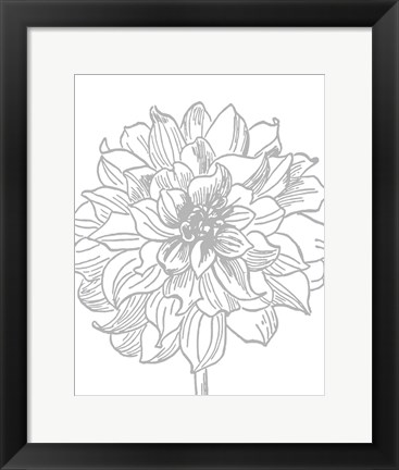 Framed Florette III Print