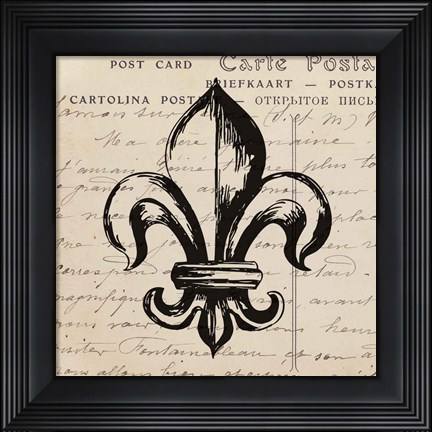 Framed Fleur De Lis II Print