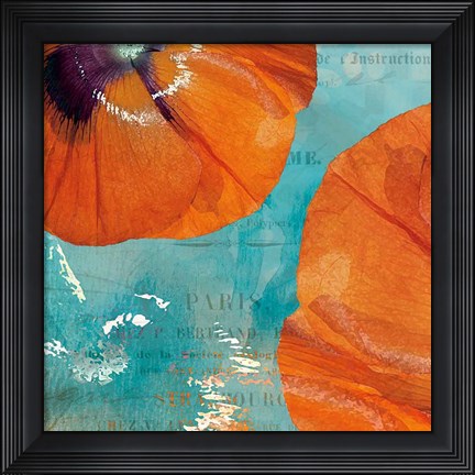 Framed Poppies in the Sky II Print