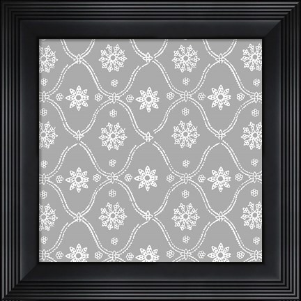 Framed Woodblock Pattern II Print