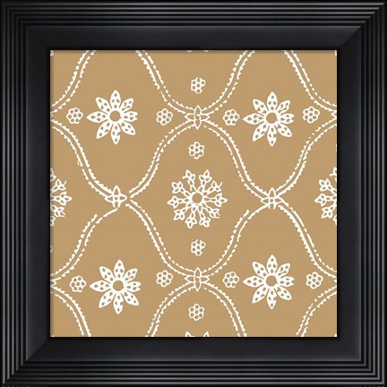 Framed Woodblock Pattern III Print