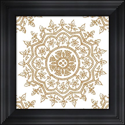 Framed Woodblock Pattern IV Print