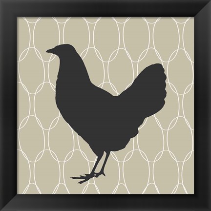 Framed Cluck, Cluck Print