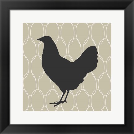 Framed Cluck, Cluck Print