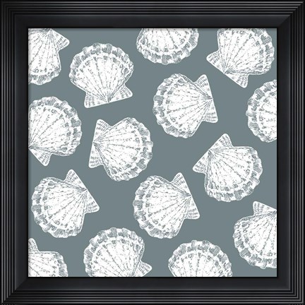 Framed Scattered Shells II Print