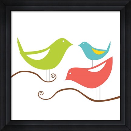 Framed Songbirds I Print