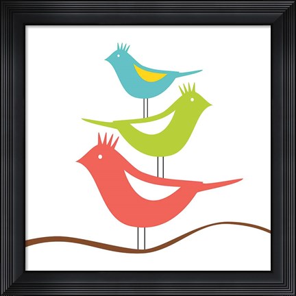 Framed Songbirds III Print