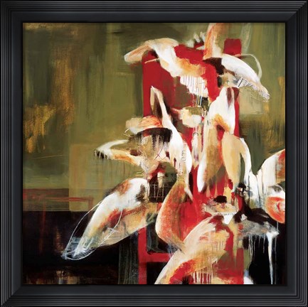 Framed Tower of Flowers Print