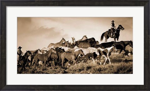 Framed Gathering the Herd Print