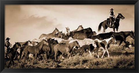 Framed Gathering the Herd Print