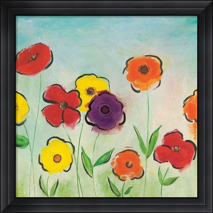 Framed Flowering Garden II Print