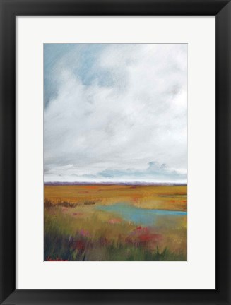 Framed Sunset Over The Marsh I Print