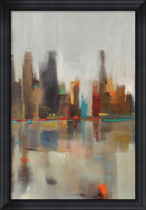 Framed Golden Harbor I Print