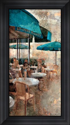 Framed Terraza Cafe Les Deux Magots Print