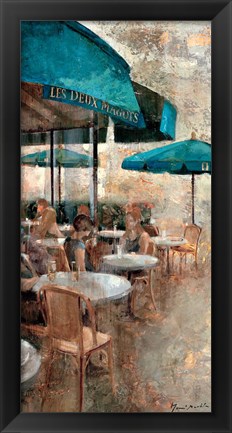 Framed Terraza Cafe Les Deux Magots Print