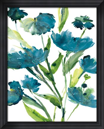 Framed Blueberry Blooms  II Print