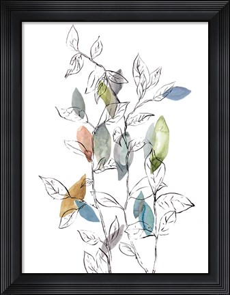 Framed Spring Leaves I Print