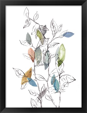 Framed Spring Leaves I Print