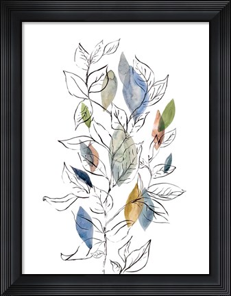 Framed Spring Leaves II Print