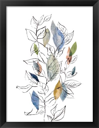 Framed Spring Leaves II Print