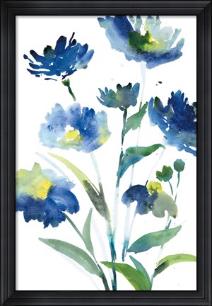 Framed Blue Bliss I Print