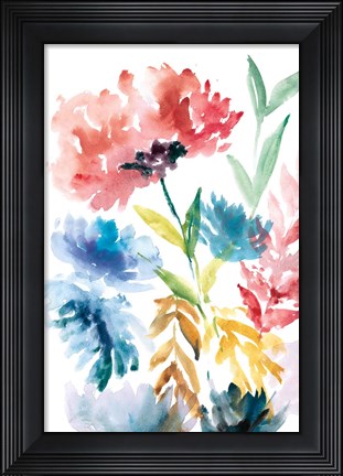 Framed Lush Floral I Print