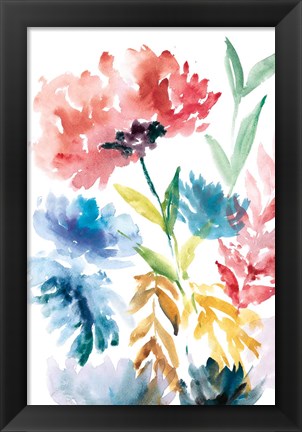 Framed Lush Floral I Print