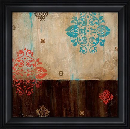 Framed Damask Patterns I Print