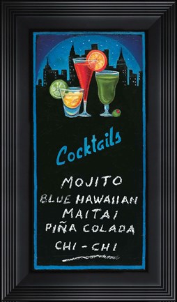 Framed Cocktails Print