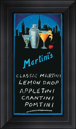 Framed Martinis Print