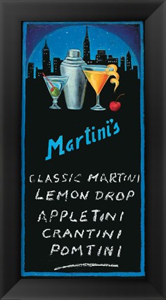 Framed Martinis Print