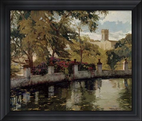 Framed Reflejos en el Estanque Print