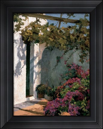 Framed Bougainvillea and Vine Print
