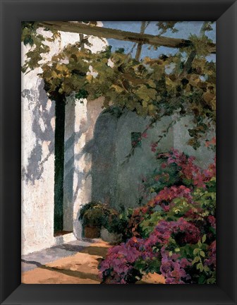 Framed Bougainvillea and Vine Print