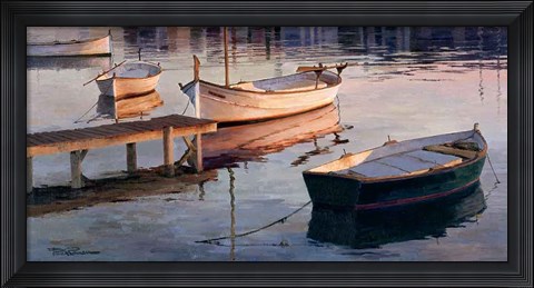 Framed Barques al Port Print