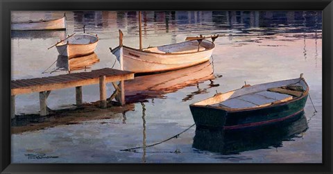 Framed Barques al Port Print