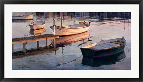 Framed Barques al Port Print