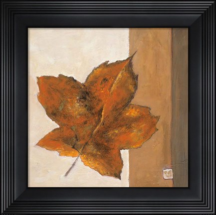 Framed Leaf Impression - Rust Print