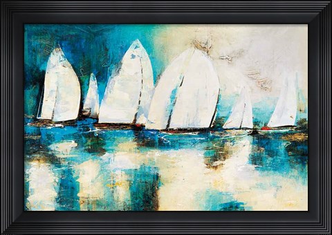 Framed Velero Azul Print