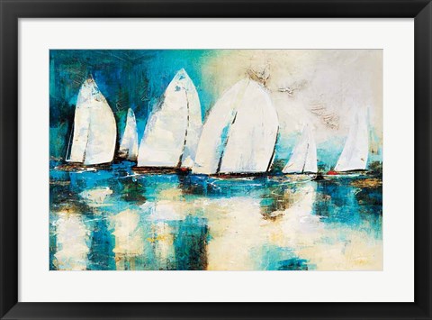 Framed Velero Azul Print